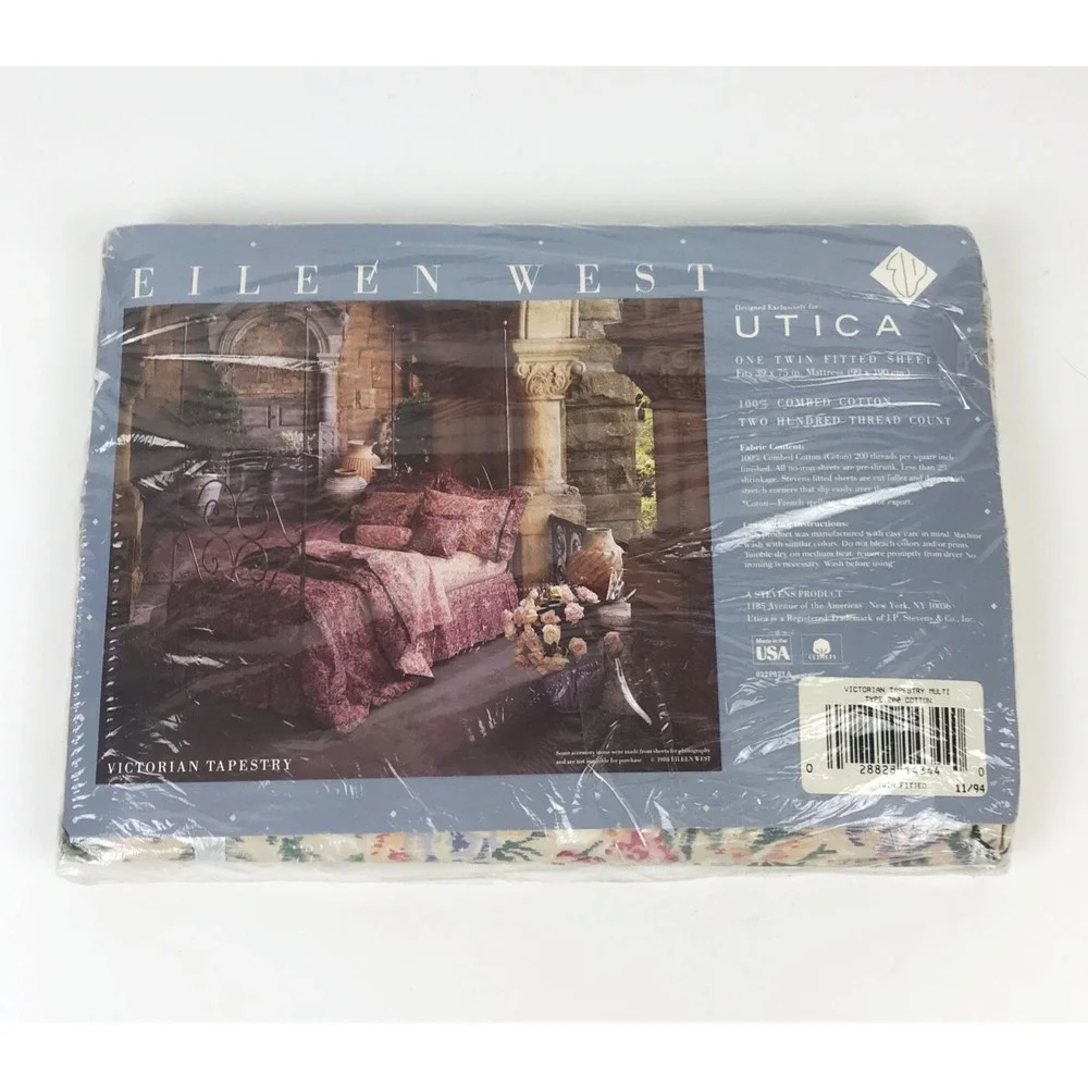 Vintage Eileen West Utica Twin Fitted Sheet - Victorian Tapestry